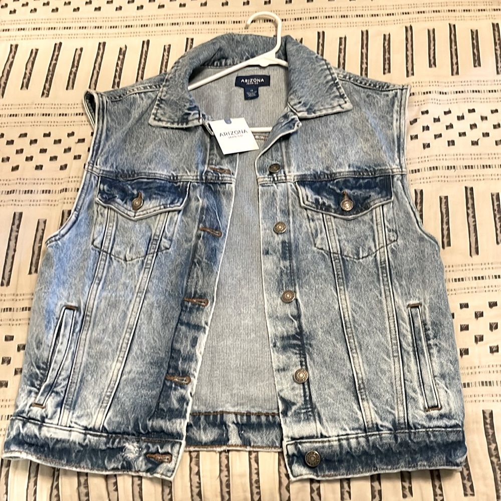 Oversized denim vest.